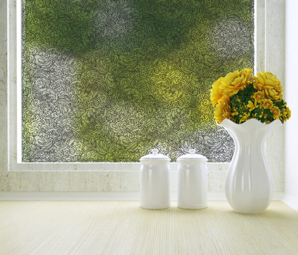 Sketchbook Abstract Patterned Privacy Film for windows